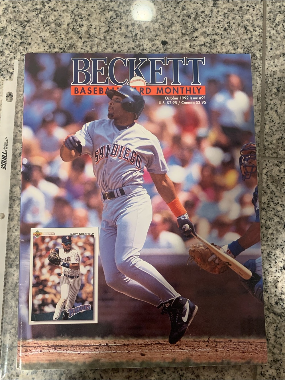 1989 Gary Sheffield Rookie Card In Case & 1992 Beckett Magazine Perfect Shape - Picture 4 of 10